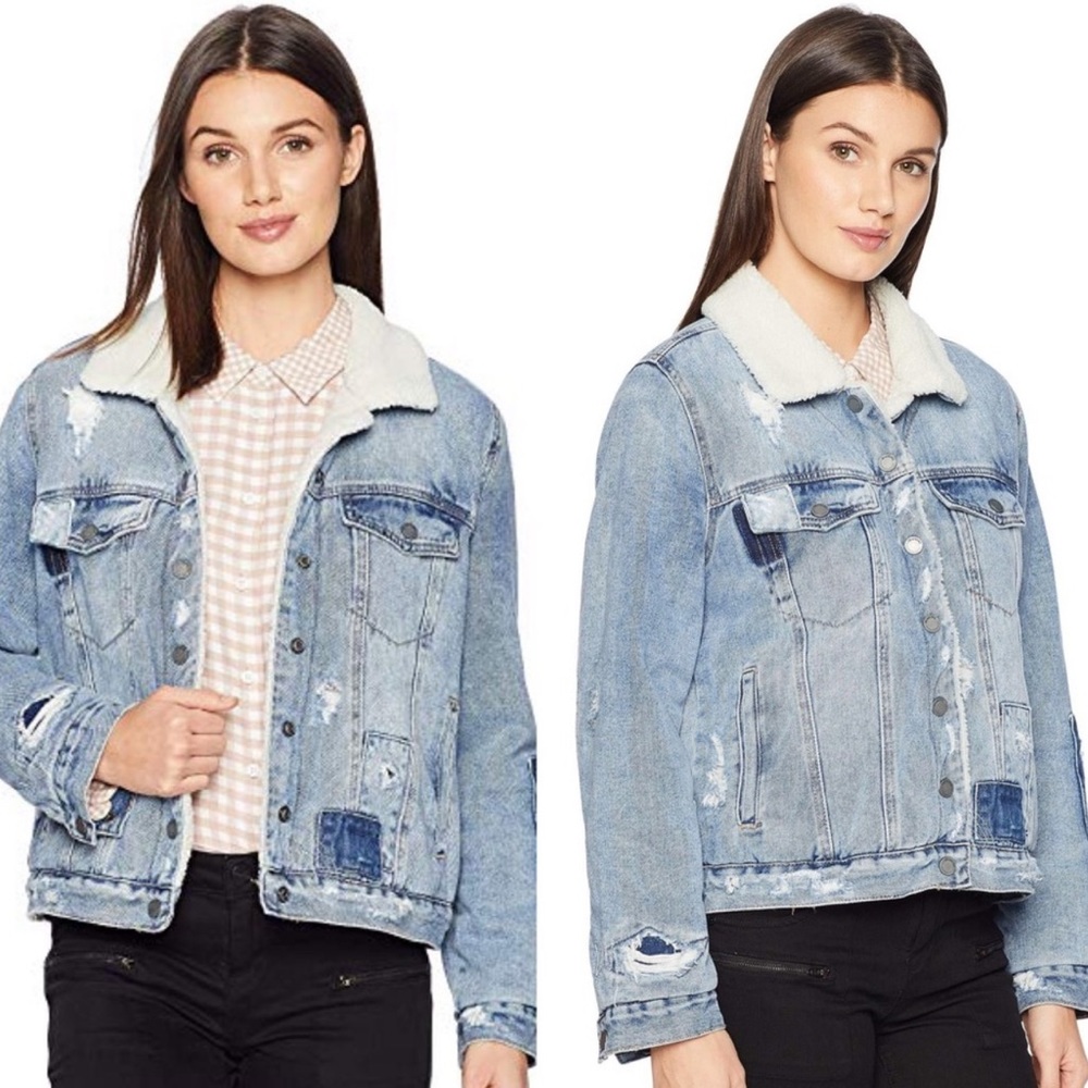 Blank NYC Sherpa Jean Trucker Jacket